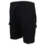 Men's Cargo Shorts 4 Pockets Cascual Work Trousers Active Pants Elastic Waist, Black, M V474-557461