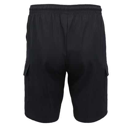 Men's Cargo Shorts 4 Pockets Cascual Work Trousers Active Pants Elastic Waist, Black, M V474-557461