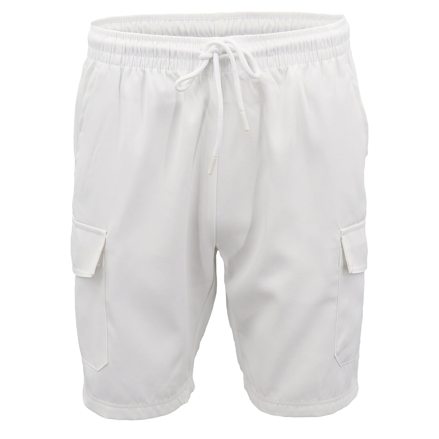 Men's Cargo Shorts 4 Pockets Cascual Work Trousers Active Pants Elastic Waist, Black, M V474-557461