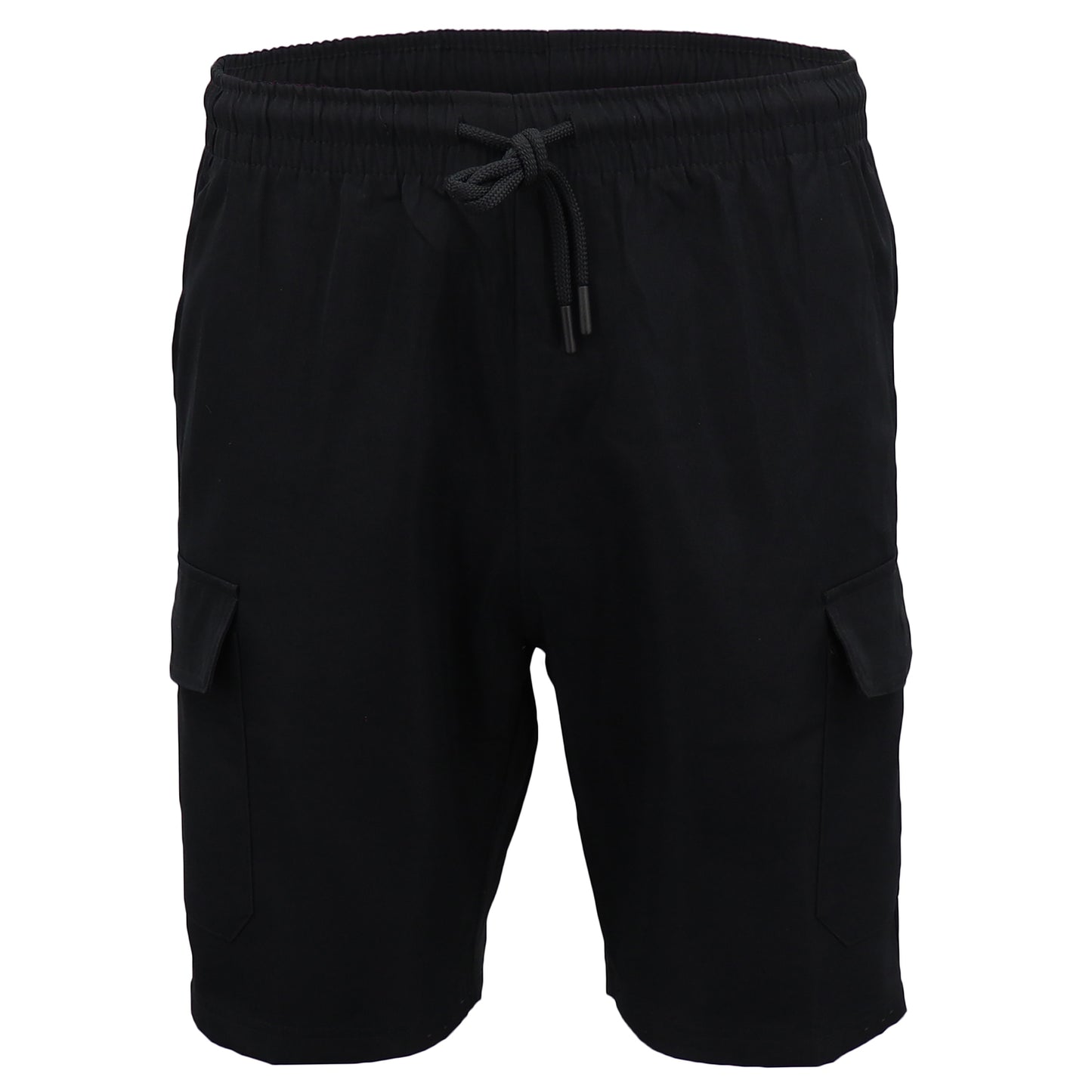 Men's Cargo Shorts 4 Pockets Cascual Work Trousers Active Pants Elastic Waist, Black, L V474-557462