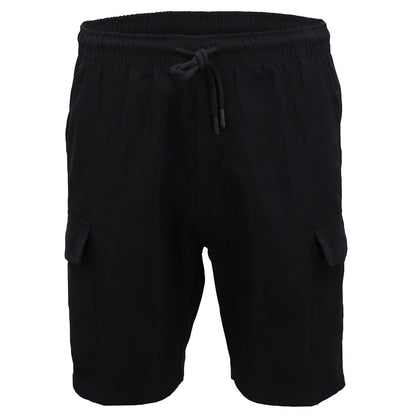 Men's Cargo Shorts 4 Pockets Cascual Work Trousers Active Pants Elastic Waist, Charcoal, L V474-557469