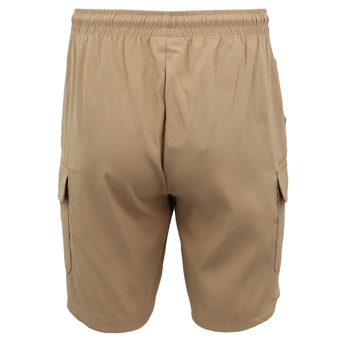 Men's Cargo Shorts 4 Pockets Cascual Work Trousers Active Pants Elastic Waist, Khaki, XS V474-557473