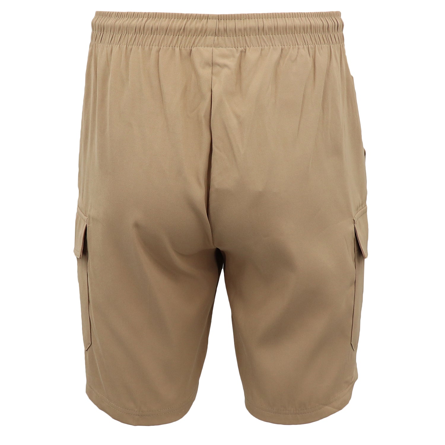 Men's Cargo Shorts 4 Pockets Cascual Work Trousers Active Pants Elastic Waist, Khaki, XS V474-557473