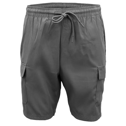 Men's Cargo Shorts 4 Pockets Cascual Work Trousers Active Pants Elastic Waist, Navy, 2XL V474-557485