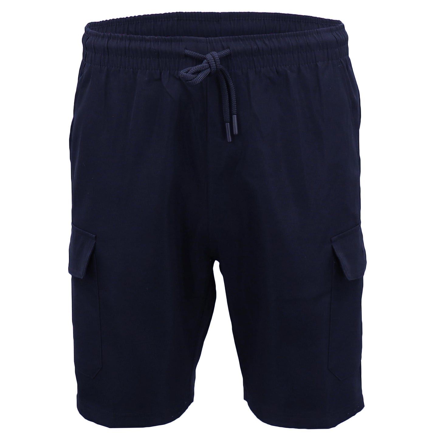 Men's Cargo Shorts 4 Pockets Cascual Work Trousers Active Pants Elastic Waist, Navy, 3XL V474-557486