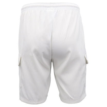 Men's Cargo Shorts 4 Pockets Cascual Work Trousers Active Pants Elastic Waist, White, XL V474-557491