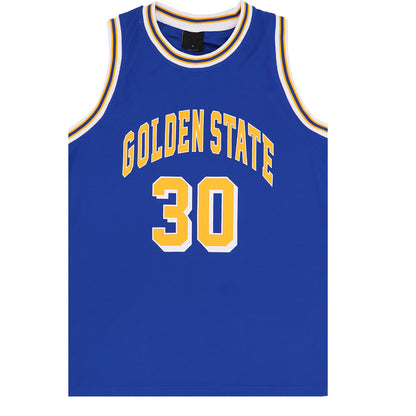 Kid's Basketball Jersey Tank Boys Sports T Shirt Tee Singlet Tops Los Angeles, Royal Blue - Golden State 30, V474-559798