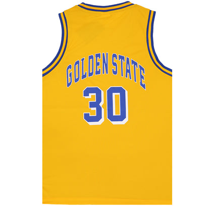 Kid's Basketball Jersey Tank Boys Sports T Shirt Tee Singlet Tops Los Angeles, Yellow - Golen State 30, 12 V474-559805