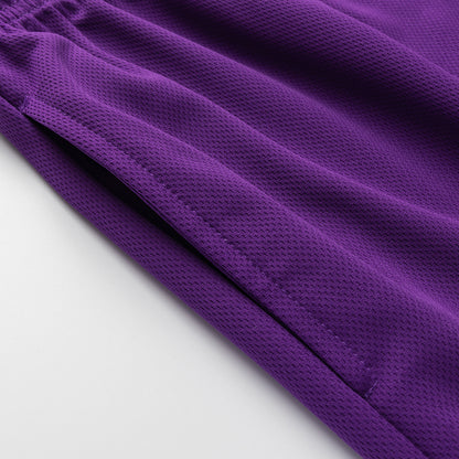 Men's Basketball Sports Shorts Gym Jogging Swim Board Boxing Sweat Casual Pants, Purple - Los Angeles 6, M V474-563580