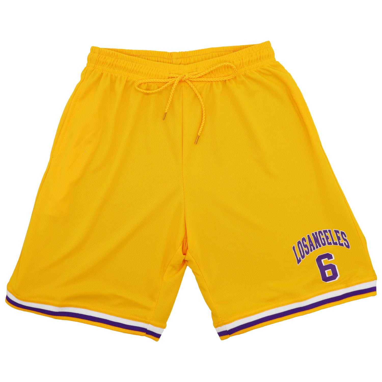 Men's Basketball Sports Shorts Gym Jogging Swim Board Boxing Sweat Casual Pants, Yellow - Los Angeles 6, M V474-563590