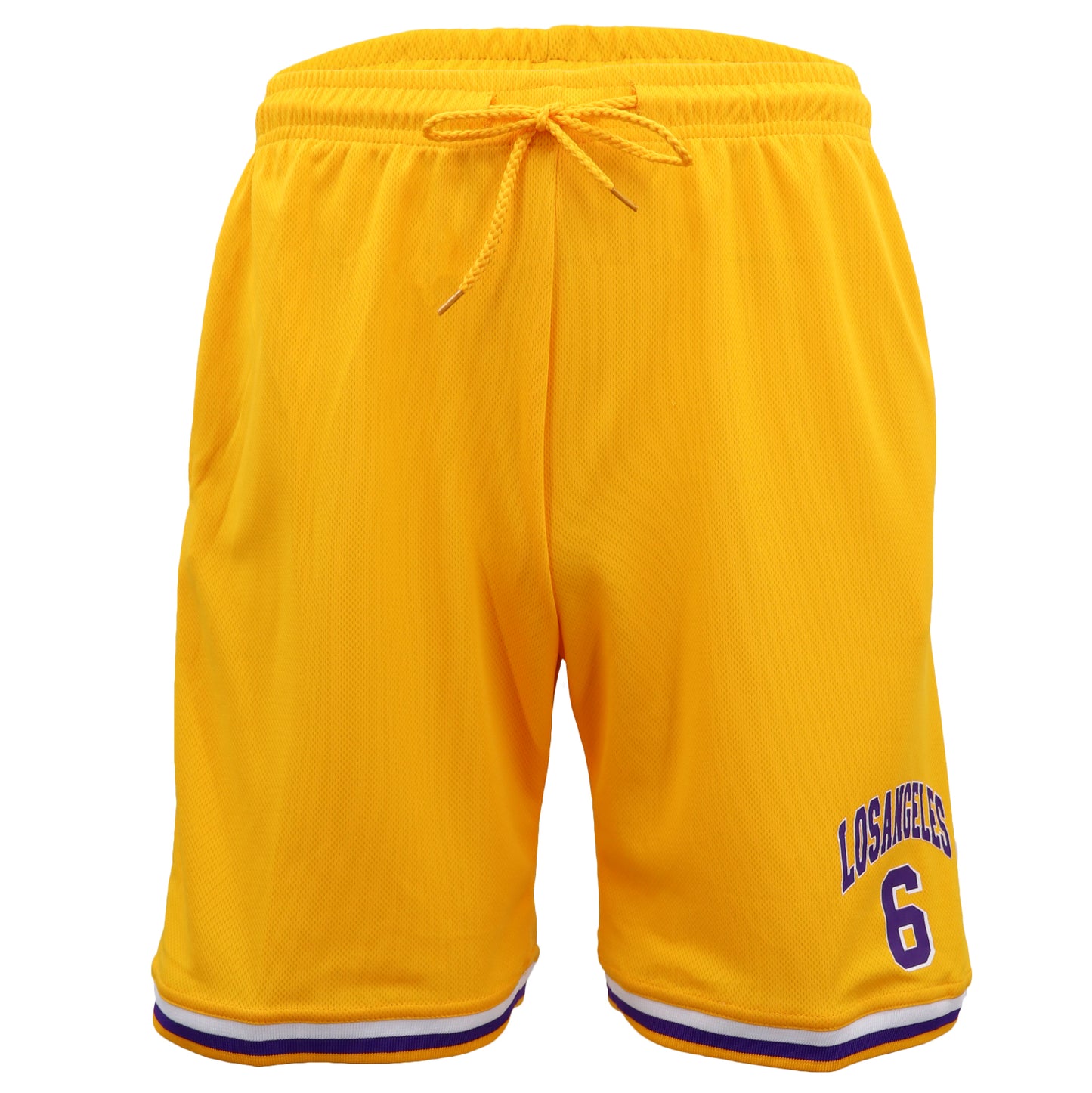 Men's Basketball Sports Shorts Gym Jogging Swim Board Boxing Sweat Casual Pants, Yellow - Los Angeles 6, M V474-563590