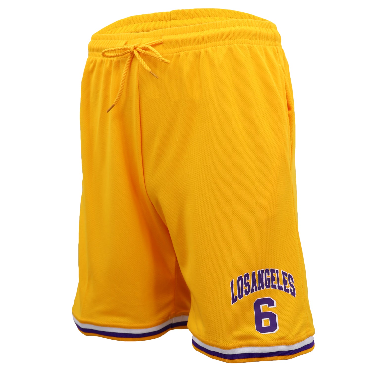 Men's Basketball Sports Shorts Gym Jogging Swim Board Boxing Sweat Casual Pants, Yellow - Los Angeles 6, L V474-563591