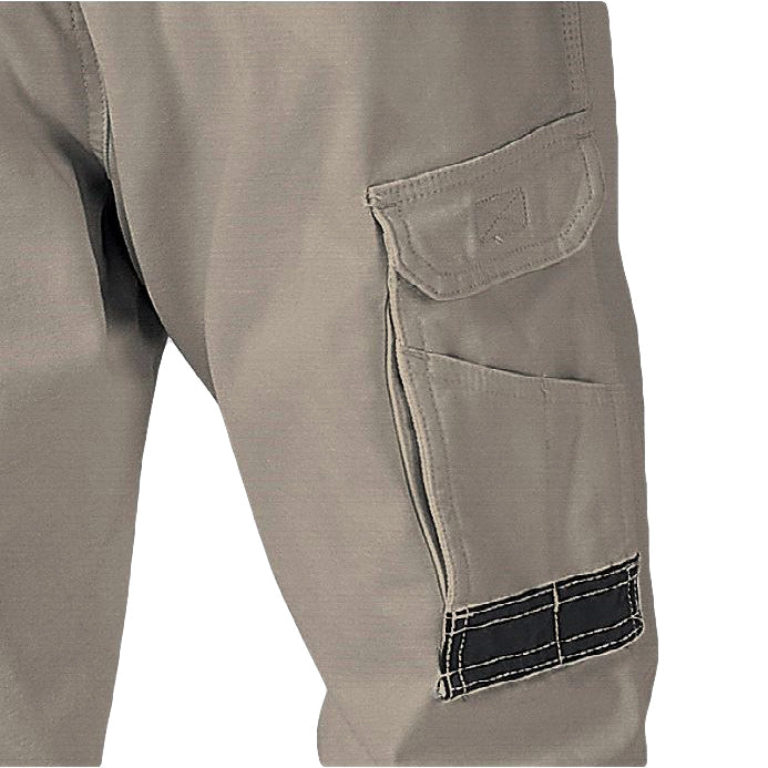 Men's Cotton Drill Cargo Work Pants UPF 50+ 13 Pockets Tradies Workwear Trousers, Khaki, 28 V474-578405