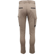 Men's Cotton Drill Cargo Work Pants UPF 50+ 13 Pockets Tradies Workwear Trousers, White, 36