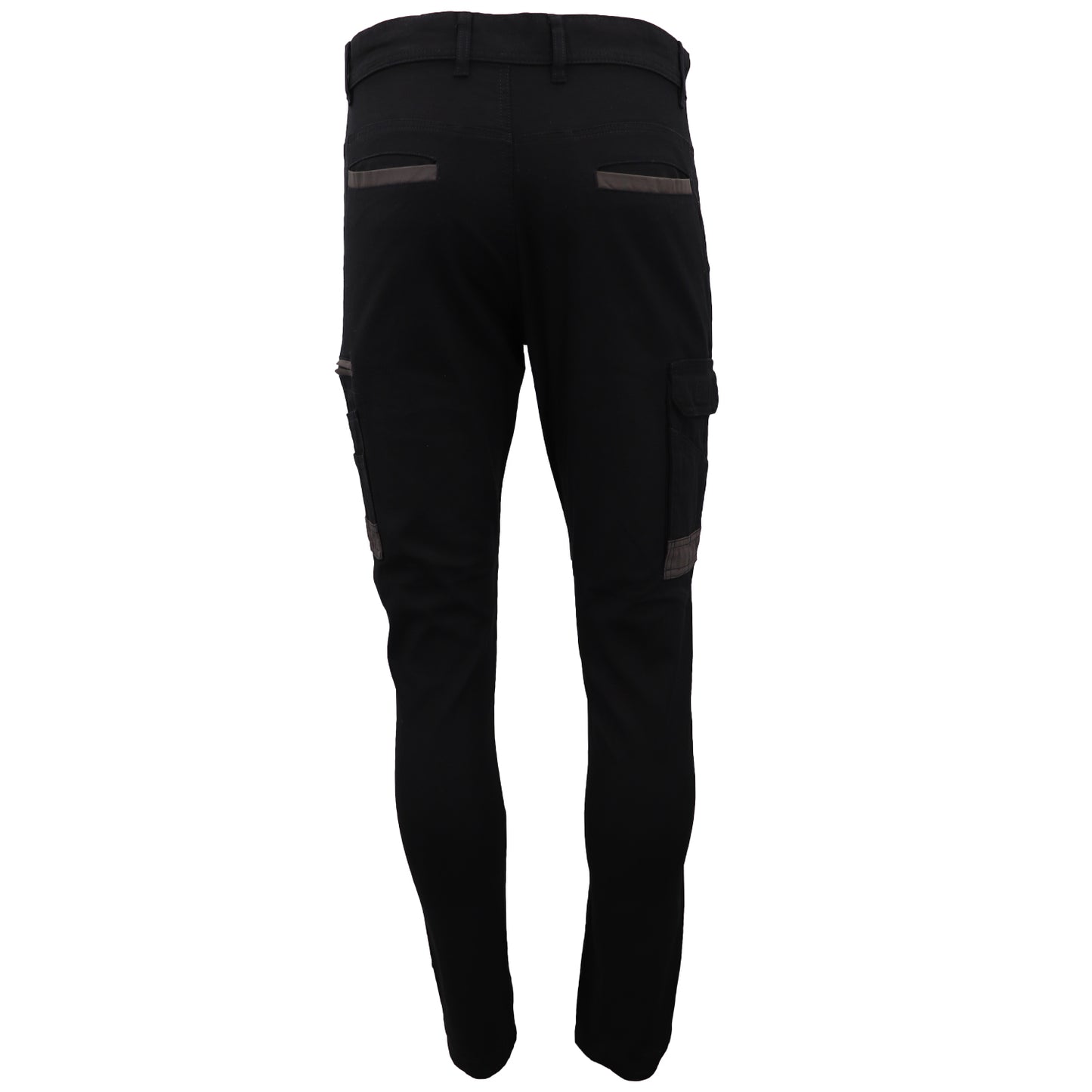 Men's Cotton Drill Cargo Work Pants UPF 50+ 13 Pockets Tradies Workwear Trousers, White, 38 V474-578424