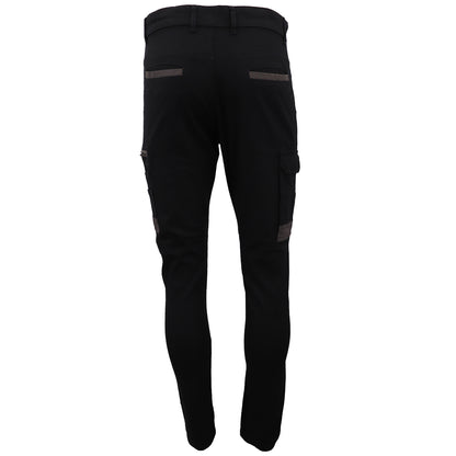 Men's Cotton Drill Cargo Work Pants UPF 50+ 13 Pockets Tradies Workwear Trousers, White, 38 V474-578424