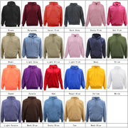 Adult Unisex Men's Basic Plain Hoodie Pullover Sweater Sweatshirt Jumper XS-8XL, Black, 7XL V474-584355