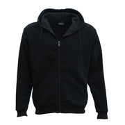 Adult Unisex Zip Plain Fleece Hoodie Hooded Jacket Mens Sweatshirt Jumper XS-8XL, Black, 7XL V474-584451