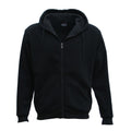 Adult Unisex Zip Plain Fleece Hoodie Hooded Jacket Mens Sweatshirt Jumper XS-8XL, Black, 8XL V474-584452