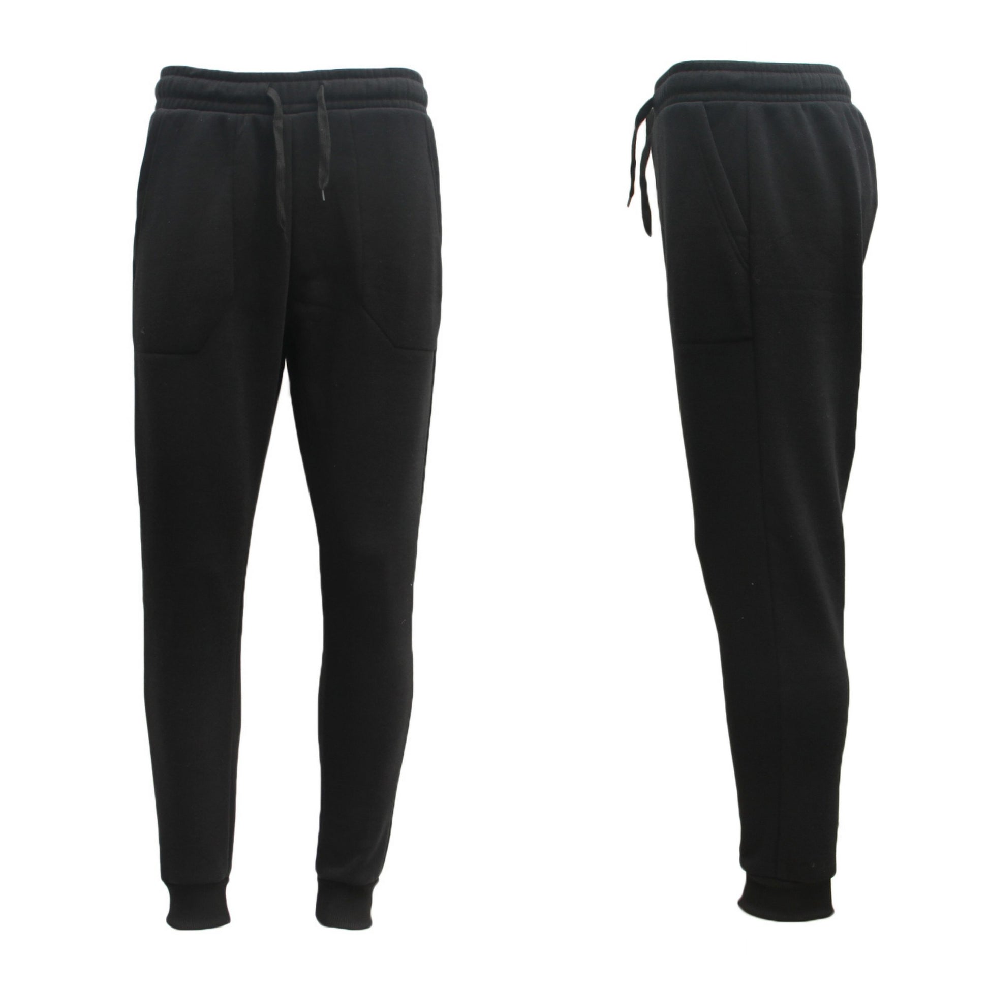 Mens Unisex Fleece Lined Sweat Track Pants Suit Casual Trackies Slim Cuff XS-6XL, Black, 4XL V474-584466
