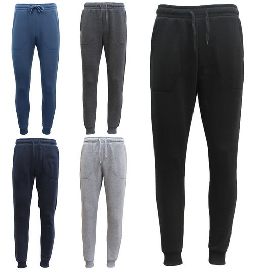 Mens Unisex Fleece Lined Sweat Track Pants Suit Casual Trackies Slim Cuff XS-6XL, Black, 4XL V474-584466