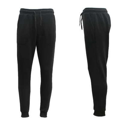 Mens Unisex Fleece Lined Sweat Track Pants Suit Casual Trackies Slim Cuff XS-6XL, Black, 5XL V474-584467