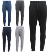 Mens Unisex Fleece Lined Sweat Track Pants Suit Casual Trackies Slim Cuff XS-6XL, Black, 5XL V474-584467