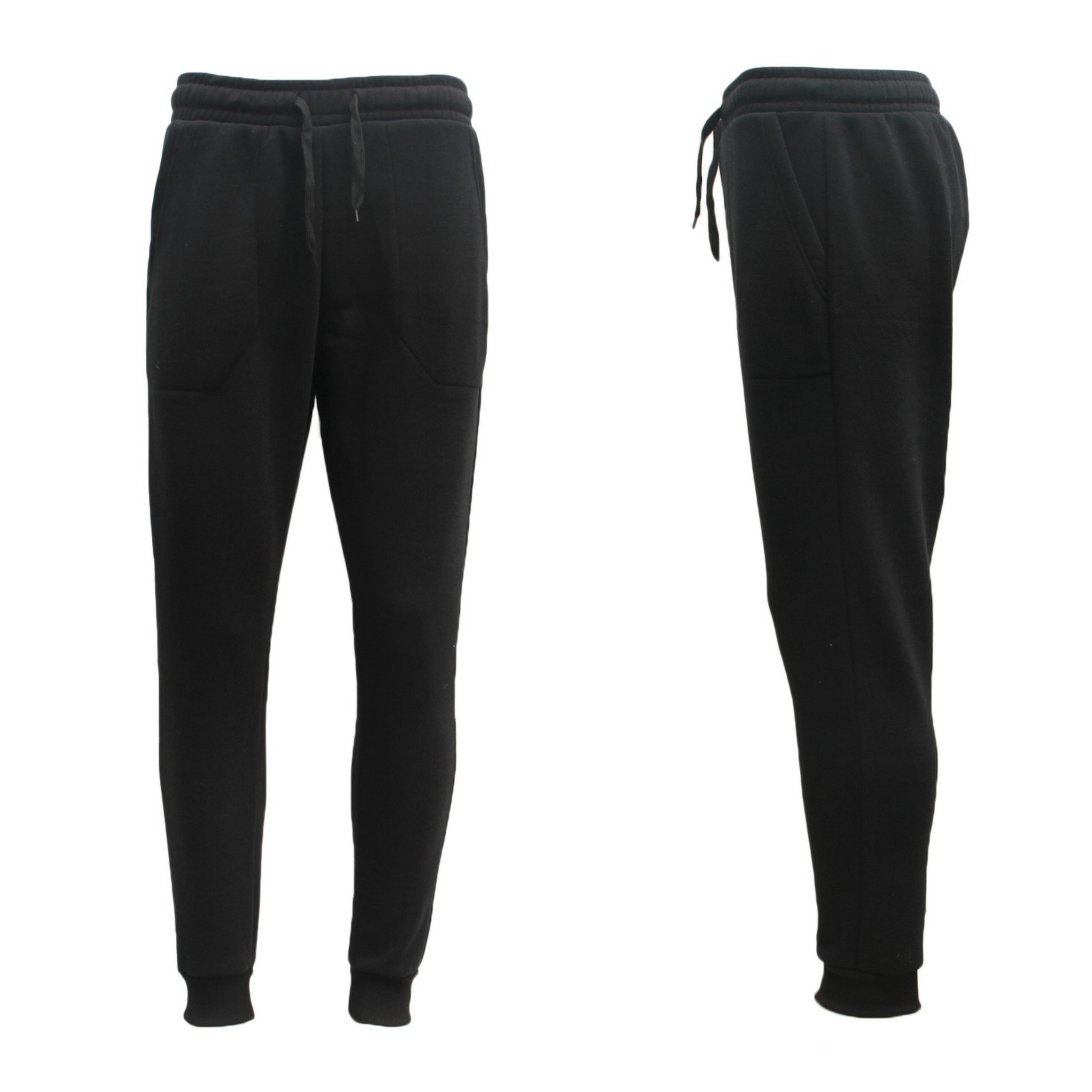 Mens Unisex Fleece Lined Sweat Track Pants Suit Casual Trackies Slim Cuff XS-6XL, Black, 5XL V474-584467