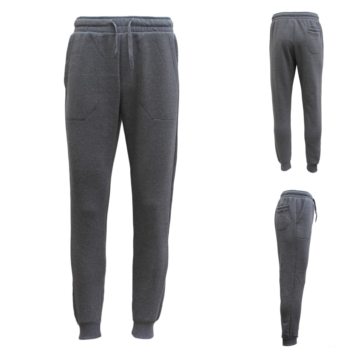 Mens Unisex Fleece Lined Sweat Track Pants Suit Casual Trackies Slim Cuff XS-6XL, Black, 5XL V474-584467