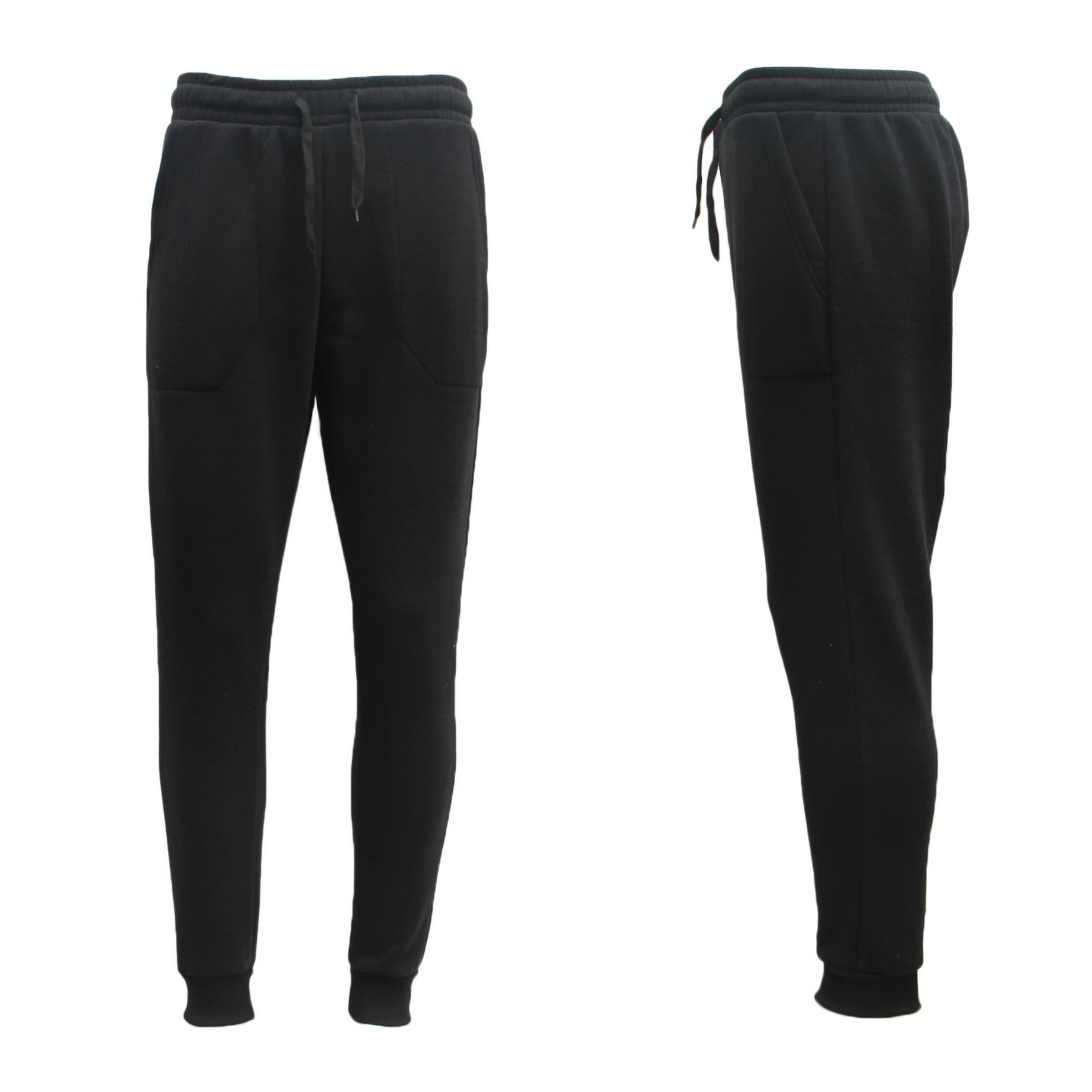 Mens Unisex Fleece Lined Sweat Track Pants Suit Casual Trackies Slim Cuff XS-6XL, Black, 6XL V474-584468