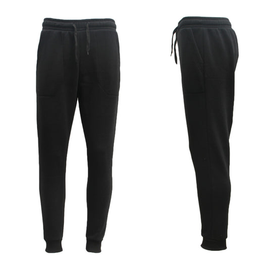 Mens Unisex Fleece Lined Sweat Track Pants Suit Casual Trackies Slim Cuff XS-6XL, Black, 6XL V474-584468