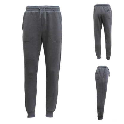 Mens Unisex Fleece Lined Sweat Track Pants Suit Casual Trackies Slim Cuff XS-6XL, Stone Blue, S V474-586869