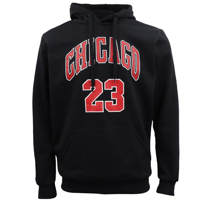 Men's Fleece Pullover Hoodie Jacket Sports Jumper Jersey Chicago Golden State, Red - Chicago 23, S V474-602546