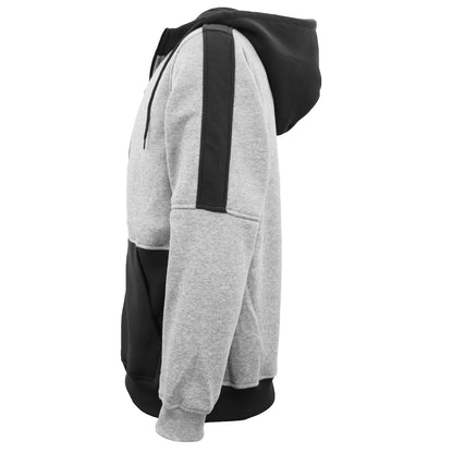 Men's Adult Full Zip Hoodie Jumper Active Two-Tone Jacket Coat Sports Zip Pocket, Navy, XL V474-604573
