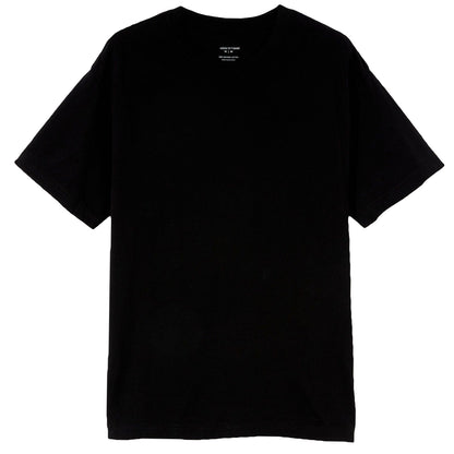 Adult 100% Cotton T-Shirt Unisex Men's Basic Plain Blank Crew Tee Tops Shirts, Black, S V474-613124
