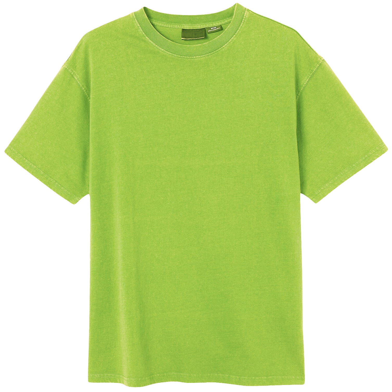 Adult 100% Cotton T-Shirt Unisex Men's Basic Plain Blank Crew Tee Tops Shirts, Lime, 2XL V474-613140
