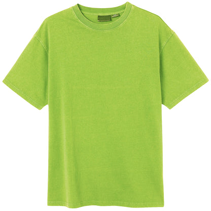 Adult 100% Cotton T-Shirt Unisex Men's Basic Plain Blank Crew Tee Tops Shirts, Lime, 2XL V474-613140