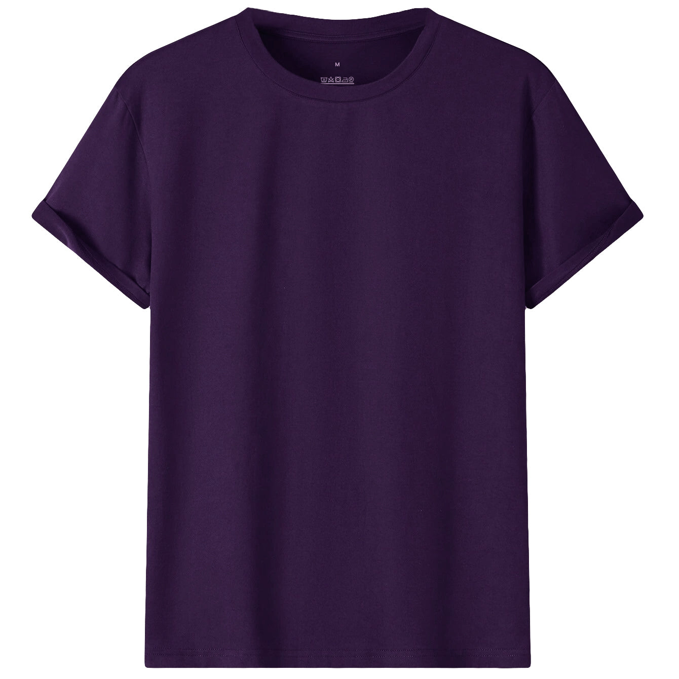 Adult 100% Cotton T-Shirt Unisex Men's Basic Plain Blank Crew Tee Tops Shirts, Purple, 3XL V474-613153