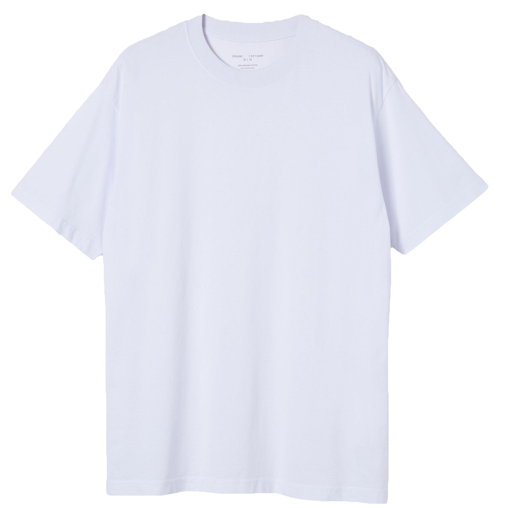 Adult 100% Cotton T-Shirt Unisex Men's Basic Plain Blank Crew Tee Tops Shirts, White, L V474-613168