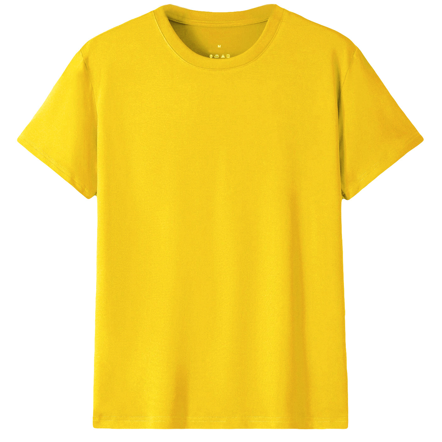 Adult 100% Cotton T-Shirt Unisex Men's Basic Plain Blank Crew Tee Tops Shirts, Yellow, M V474-613173