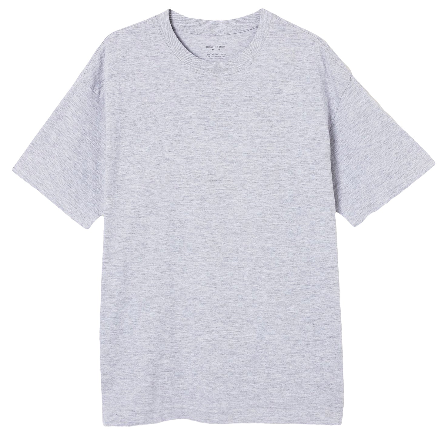 Adult 100% Cotton T-Shirt Unisex Men's Basic Plain Blank Crew Tee Tops Shirts, Light Grey, XL V474-613182