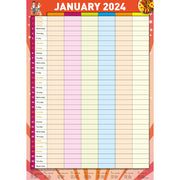 Family Organiser - 2024 Rectangle Wall Calendar 13 Months Planner Home Schedule V474-614550