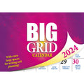 Big Grid - 2024 Rectangle Wall Calendar 13 Months Large Date Boxes Easy Planning V474-614551