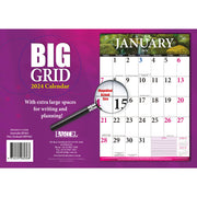 Big Grid - 2024 Rectangle Wall Calendar 13 Months Large Date Boxes Easy Planning V474-614551