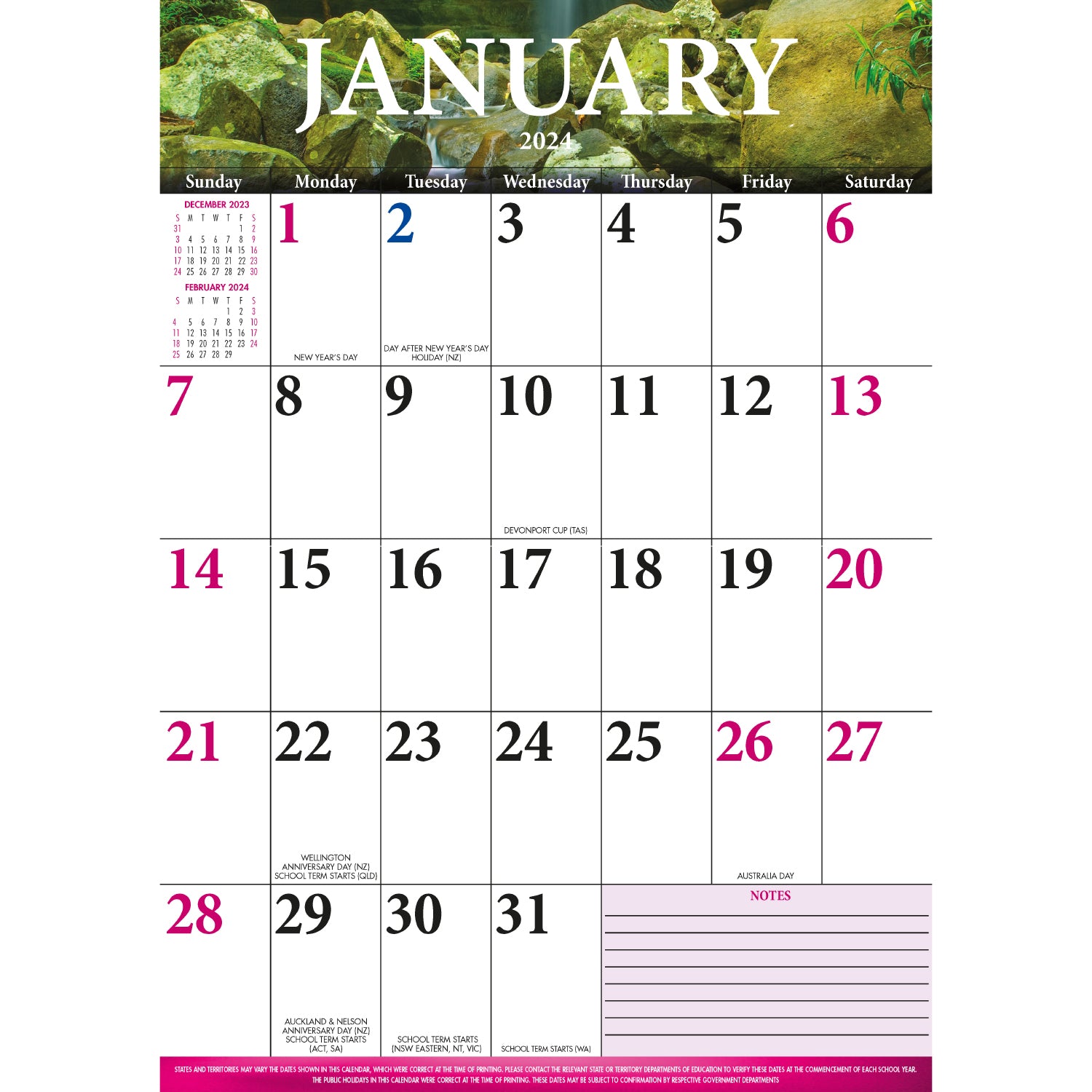 Big Grid - 2024 Rectangle Wall Calendar 13 Months Large Date Boxes Easy Planning V474-614551