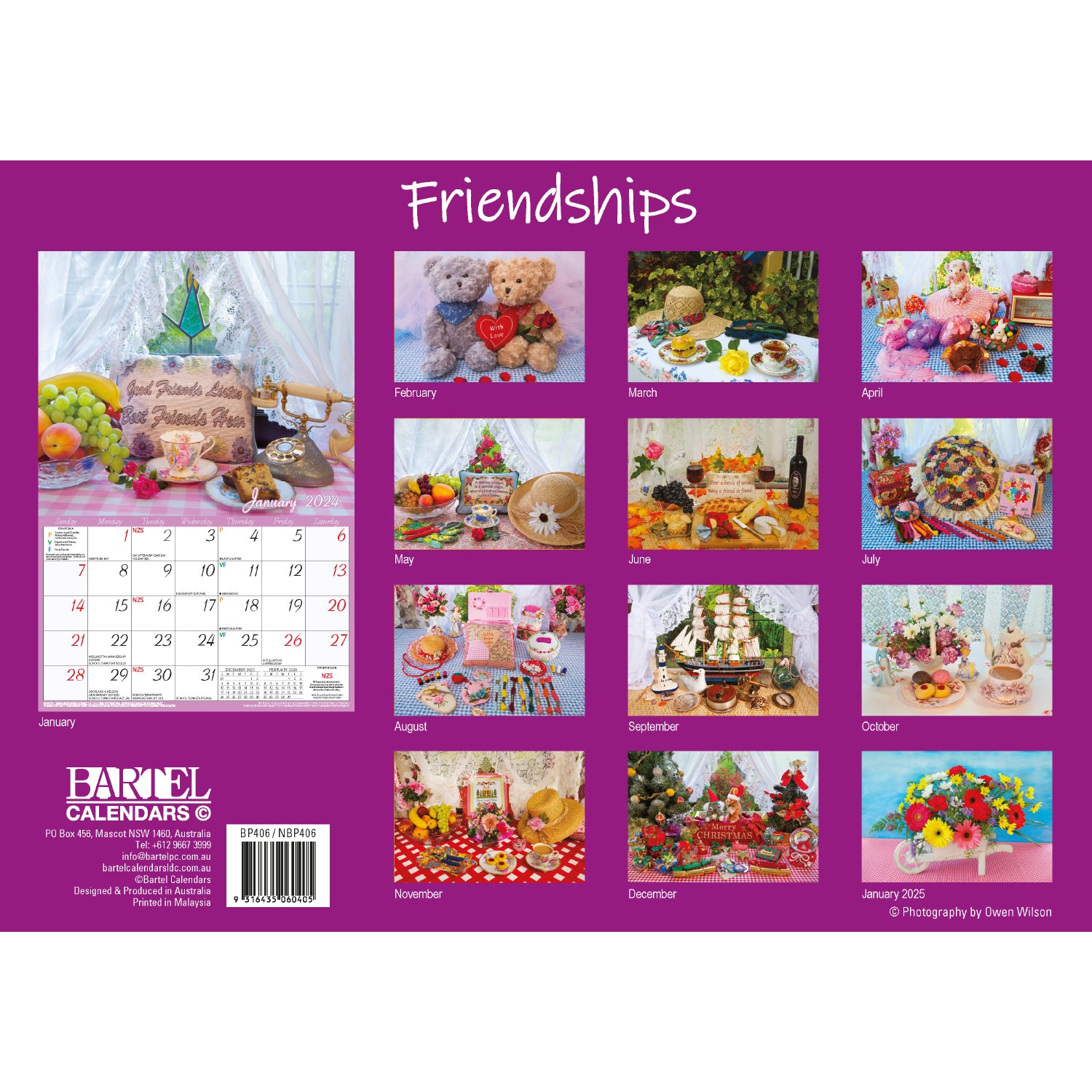 Friendships 2024 Rectangle Wall Calendar 13 Months Planner Celebrate Bonds Gift V474-614555