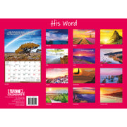 His Word - 2024 Rectangle Wall Calendar 16 Months Inspirational Bible Verses V474-614556