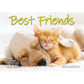 Best Friends - 2024 Rectangle Wall Calendar 16 Months Animals Friendship Moments V474-614561