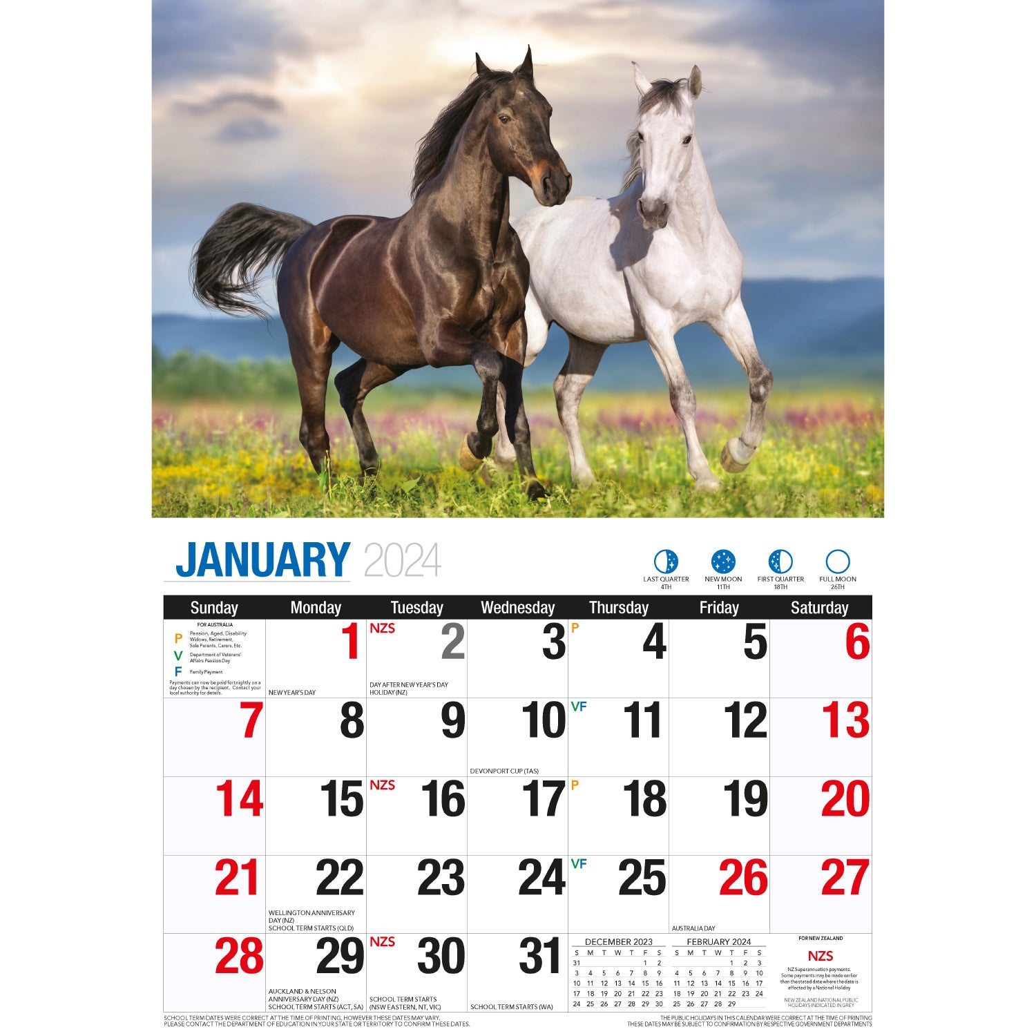 Best Friends - 2024 Rectangle Wall Calendar 16 Months Animals Friendship Moments V474-614561