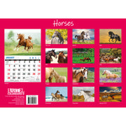 Horses - 2024 Rectangle Wall Calendar 16 Months Animal Planner New Year Gift V474-614562
